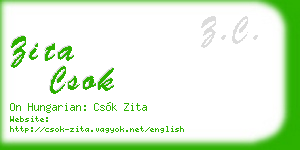 zita csok business card